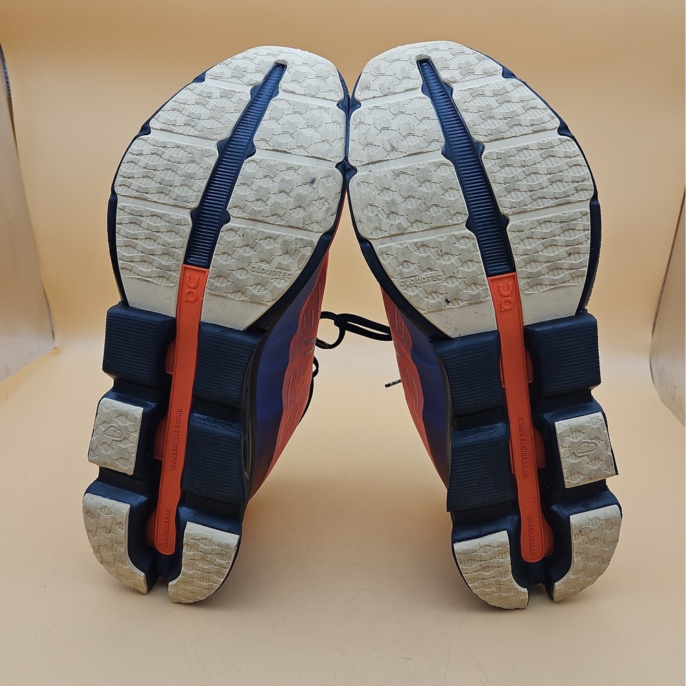 On Cloud Running Shoes Men's Size 12.5 Orange Black Helion Cloudtec Cloudspark - Picture 7 of 11